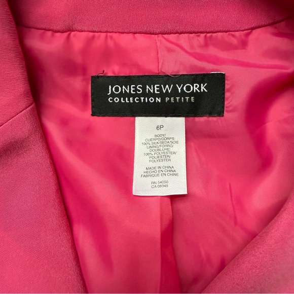 Jones New York Petite Hot Pink Blazer Suit Jacket 6p - Picture 5 of 7